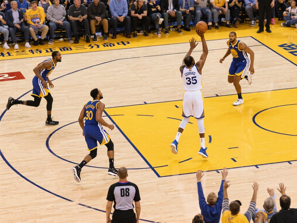 以这次“琼斯横传中路&nbsp;杜兰特正面三分命中